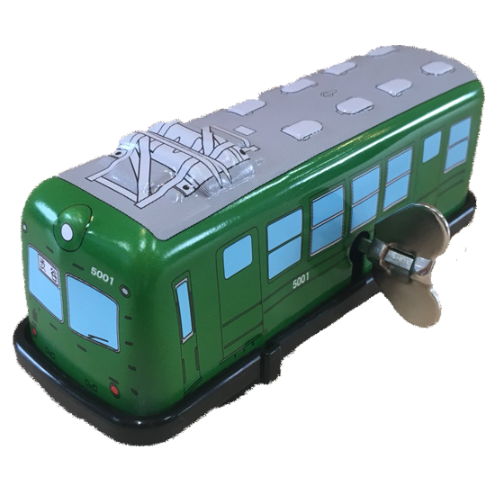 東京急行電鉄5000形(初代)ブリキ製 ゼンマイ動力電車(3両編成) 東京急行電鉄5000形(初代)ブリキ製 ゼンマイ動力電車(3両編成)