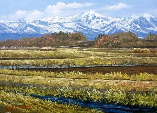 Yahoo!オークション - 川合修二 白樺の山道 F10 油彩 額装 岐阜