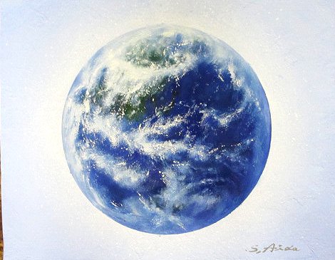 Ｆ8油絵（抽象画）Ｆ8 地球