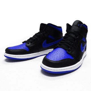 NIKE AIR JORDAN 1 MID (BLACK/HYPER ROYAL-WHITE)