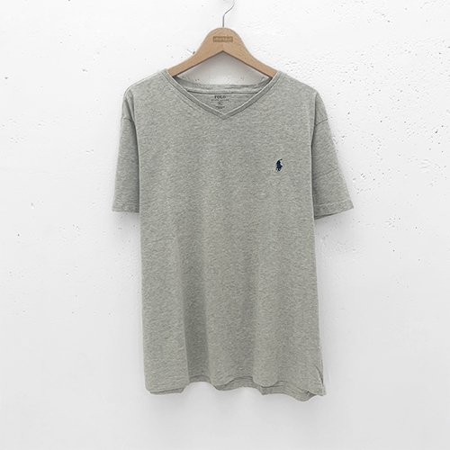 <img class='new_mark_img1' src='https://img.shop-pro.jp/img/new/icons23.gif' style='border:none;display:inline;margin:0px;padding:0px;width:auto;' />[USED] POLO RALPH LAUREN V NECK T-SH (GREY)