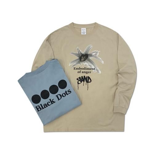 DOTS COLLECTIVE ロンT Black Dots × SAND ロングスリーブティーシャツ L/S T-SH - Black Dots