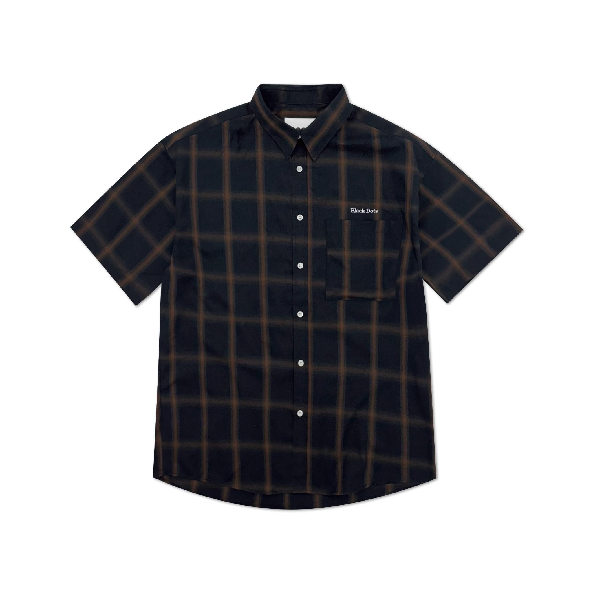 <img class='new_mark_img1' src='https://img.shop-pro.jp/img/new/icons5.gif' style='border:none;display:inline;margin:0px;padding:0px;width:auto;' />Black Dots Ⱦµå S/S CHECK SHIRT