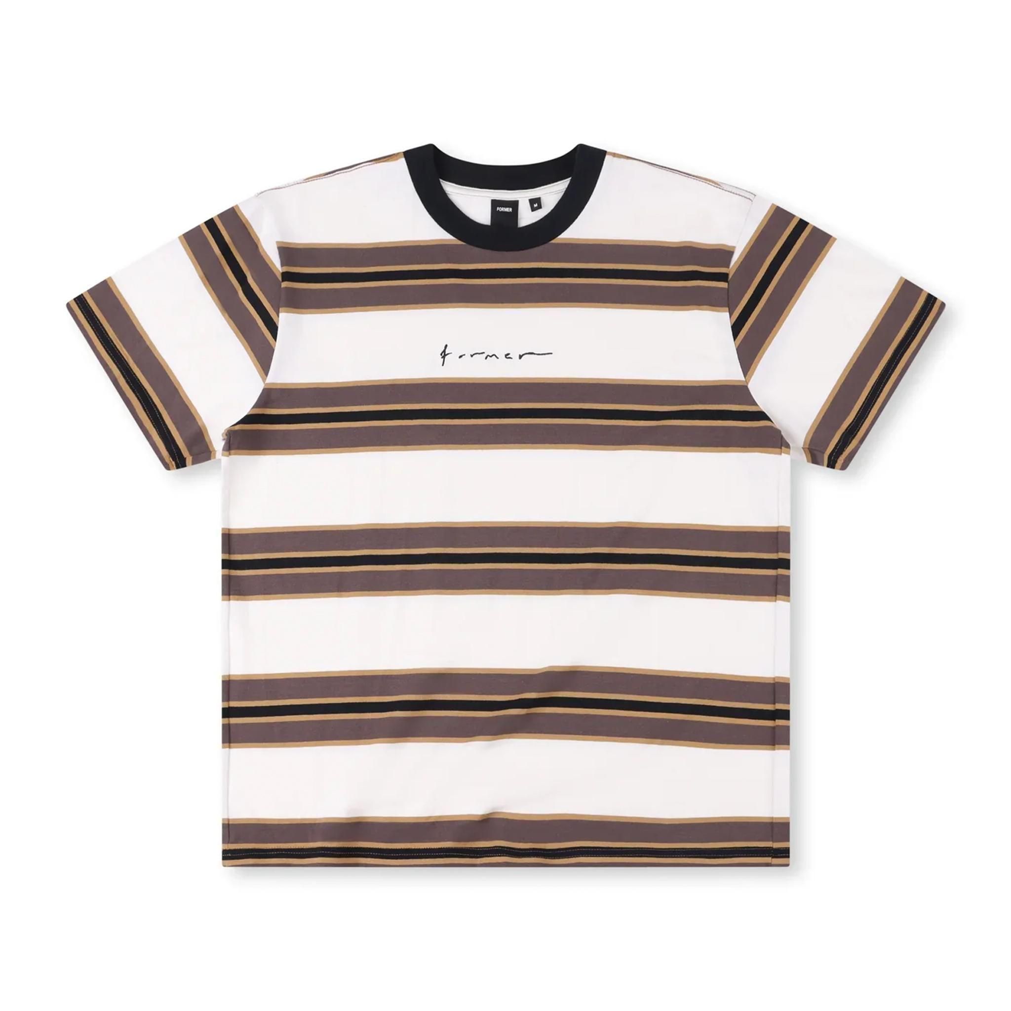 <img class='new_mark_img1' src='https://img.shop-pro.jp/img/new/icons5.gif' style='border:none;display:inline;margin:0px;padding:0px;width:auto;' />FORMER RAMPANT STRIPE T-SHIRT