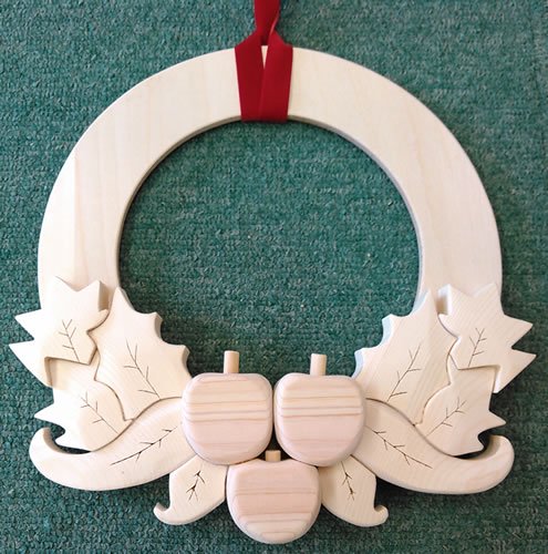 木製リース・アップル　Brook（日本）　クリスマス装飾品 - 木のおもちゃ　Ｂｒｏｏｋ(ぶるっく)