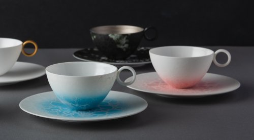 エッグシェル コーヒーC/S 泡 Blue - 有田焼窯元 やま平窯 公式オンラインショップ