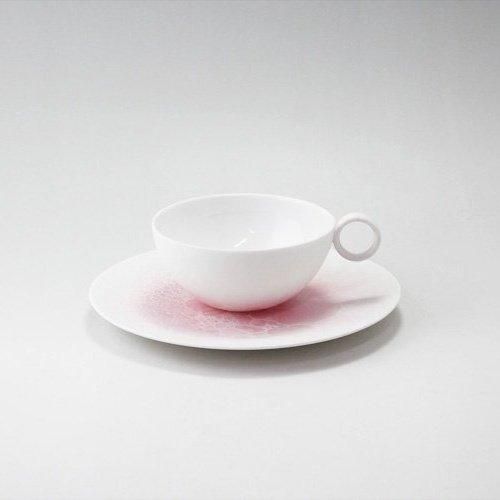 エッグシェル ティーC/S 泡 Pink - 有田焼窯元 やま平窯 公式