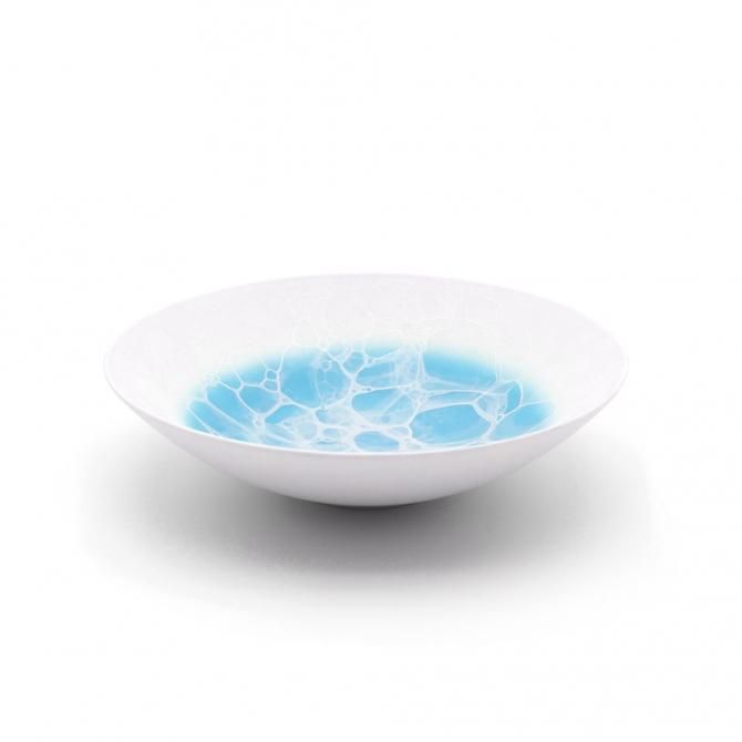 品良く着こなすため 18cm ボウル 泡 Blue 公式オンラインショップ やま平窯 有田焼窯元 - 皿・プレート