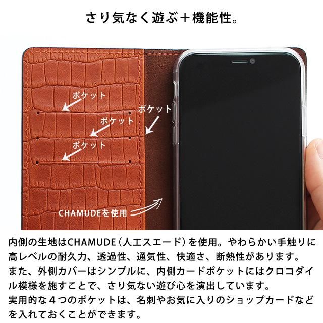栃木レザー・カードポケットクロコダイル(フリップケース 栃木レザー・カードポケットクロコダイル(フリップケース