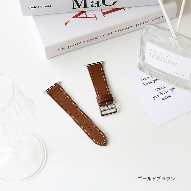 2076 Apple Watch エルメスブラウンバレニアレザーバンド