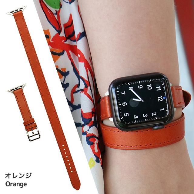 栃木レザー Apple Watch専用交換バンド ダブルツアー - スマホカバーの