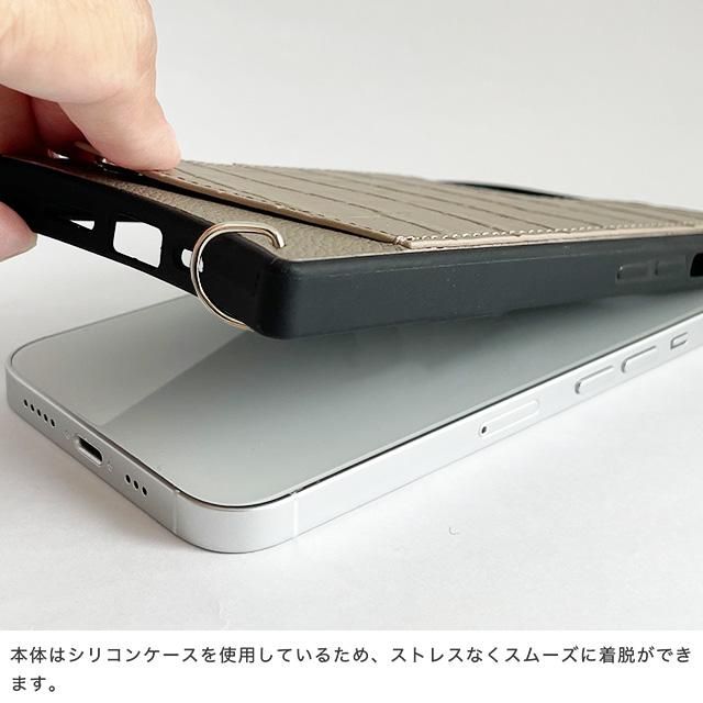 ストラップ付きショルダーケースフルグレインレザークロコダイル