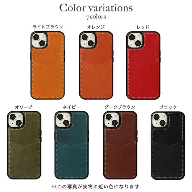 手帳型 iPhoneケース レザー風 ブラウン カードポケット付き iPhone ケース 手帳型 お財布 レザー カードケース ジップ