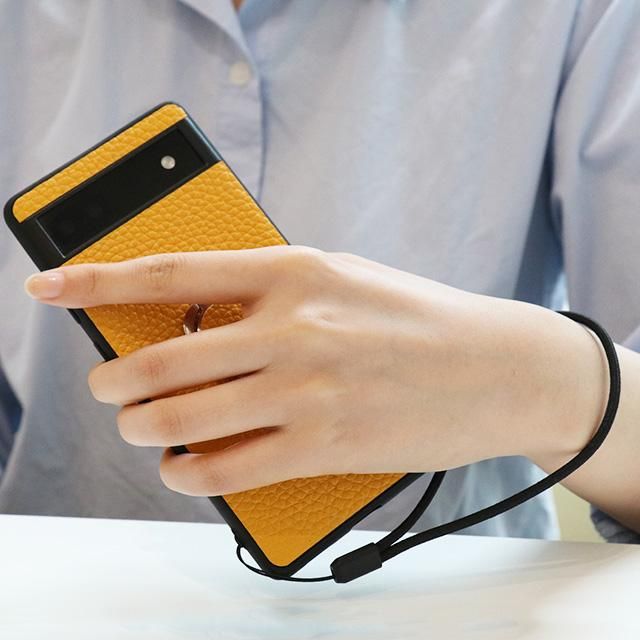 シュリンクレザースマホリング付きハードケース - スマホカバー