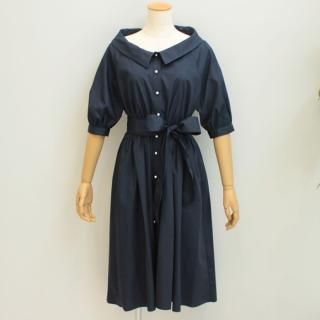 Sun Marry<br>サンマリーオリジナル<br>コットン シャツワンピース<BR>ネイビー