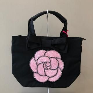 Lou Lou Collection<br>ルルコレクション<br>カメリア<br>トート 黒ピンクL