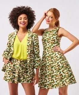 【30%OFF! オンライン限定】<br>Smash Lemon<br>スマッシュレモン<br>パイナップル柄<br>ワンピース