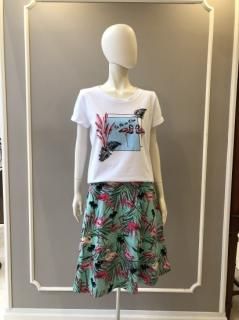 【30%OFF! オンライン限定】<br>Smash Lemon<br>スマッシュレモン<br>コットンスカート<br>フラミンゴ
