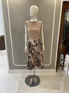【RINASCIMENTO(リナシメント)】<br>ノースリーブワンピース<br>ワンピース<br>プリーツスカートドッキング<br>ピンク