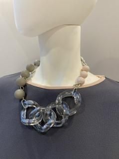 Ailes D'or〈br〉エールドール〈br〉レジンネックレス〈br〉グレーピンク