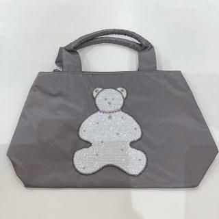 Lou Lou Collection<br>ルルコレクション<br>テディベアナイロントート<br>グレーM