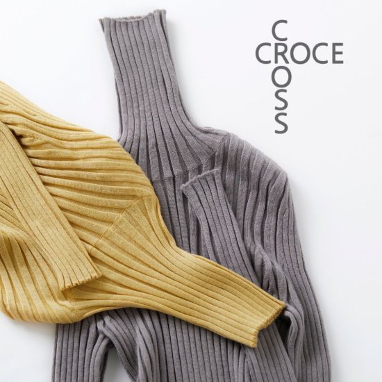 ＣＲＯＣＥ ＣＲＯＳＳ｜クローチェクロス｜カシミアシルクリブタートルネックニット