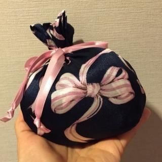 プレゼントにも♪<br>携帯パジャマ<br>リボン<br>ネイビー