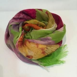 PASHMA<br>パシュマ<br>カシミアシルクストール<br>ヴィヴィッドマルチフラワー<br>