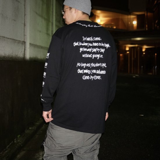 【LEFLAH】one by one long tee(BLK)