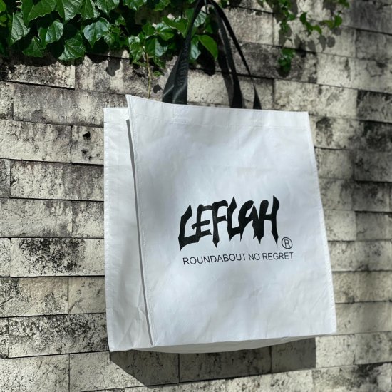 【LEFLAH】main logo eco bag (WHT)