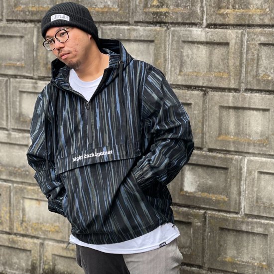 <img class='new_mark_img1' src='https://img.shop-pro.jp/img/new/icons1.gif' style='border:none;display:inline;margin:0px;padding:0px;width:auto;' />【LEFLAH】rough stripe cords anorak jacket(BLK)