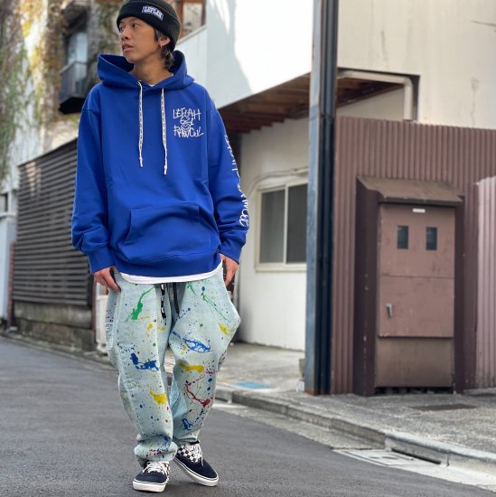 <img class='new_mark_img1' src='https://img.shop-pro.jp/img/new/icons1.gif' style='border:none;display:inline;margin:0px;padding:0px;width:auto;' />【LEFLAH】col. painted baggy denim pants(BLU)