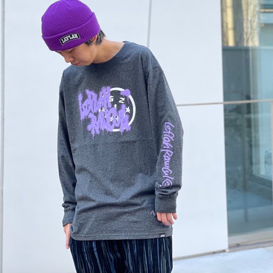 <img class='new_mark_img1' src='https://img.shop-pro.jp/img/new/icons1.gif' style='border:none;display:inline;margin:0px;padding:0px;width:auto;' />【LEFLAH】smile kill long tee(GRY)