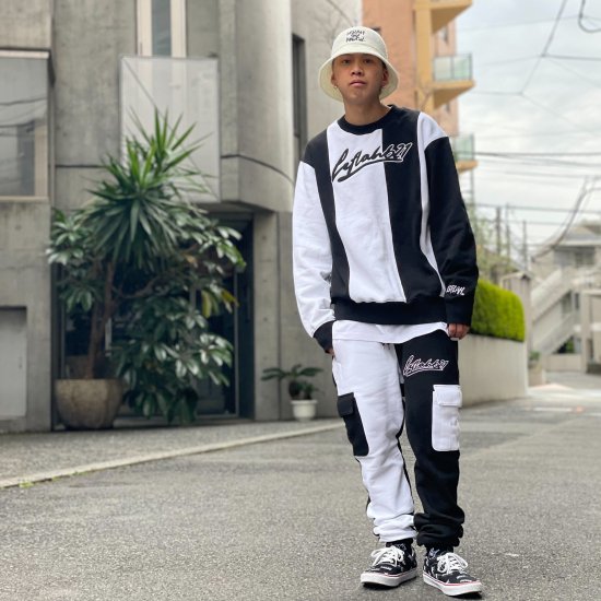 <img class='new_mark_img1' src='https://img.shop-pro.jp/img/new/icons1.gif' style='border:none;display:inline;margin:0px;padding:0px;width:auto;' />【LEFLAH】mlt. switched sweat cargo pants (WHT)