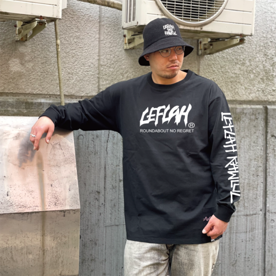 <img class='new_mark_img1' src='https://img.shop-pro.jp/img/new/icons1.gif' style='border:none;display:inline;margin:0px;padding:0px;width:auto;' />【LEFLAH】main logo long tee (BLK)