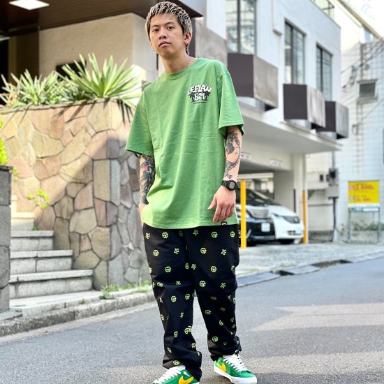 <img class='new_mark_img1' src='https://img.shop-pro.jp/img/new/icons1.gif' style='border:none;display:inline;margin:0px;padding:0px;width:auto;' />【LEFLAH】LF mono easy pants (BLK×GRN)