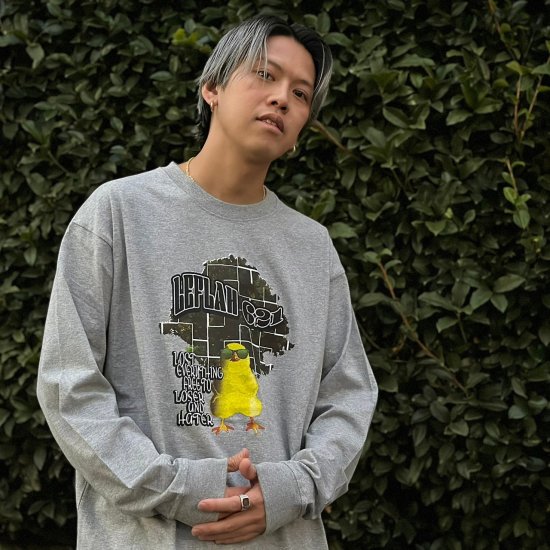 <img class='new_mark_img1' src='https://img.shop-pro.jp/img/new/icons1.gif' style='border:none;display:inline;margin:0px;padding:0px;width:auto;' />LEFLAHbaby chick long sleeve Tee (GRY) 
