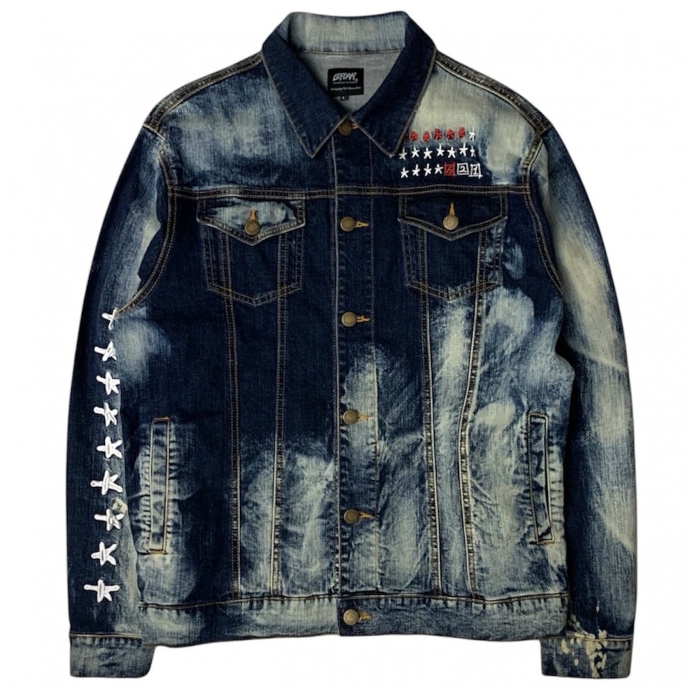 <img class='new_mark_img1' src='https://img.shop-pro.jp/img/new/icons1.gif' style='border:none;display:inline;margin:0px;padding:0px;width:auto;' />LEFLAHbleached denim jacket (BLU)