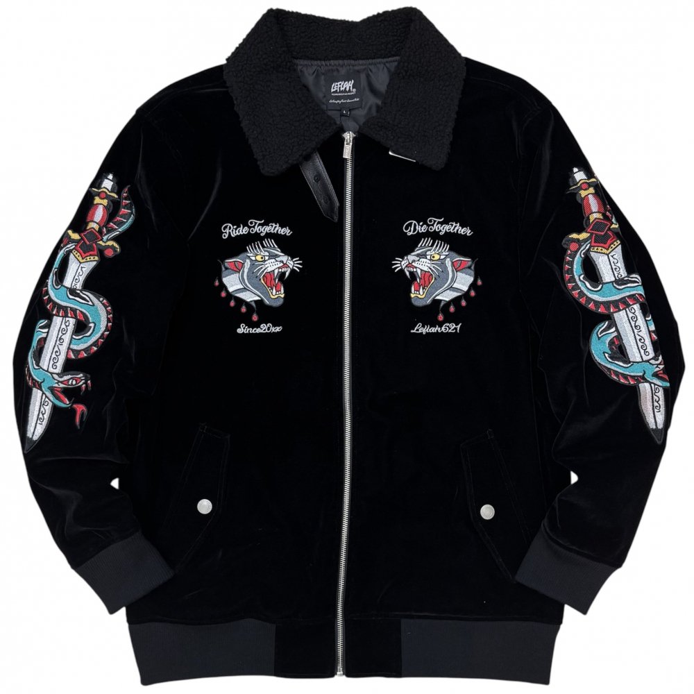 <img class='new_mark_img1' src='https://img.shop-pro.jp/img/new/icons1.gif' style='border:none;display:inline;margin:0px;padding:0px;width:auto;' />LEFLAH velour boa Jacket (BLK)