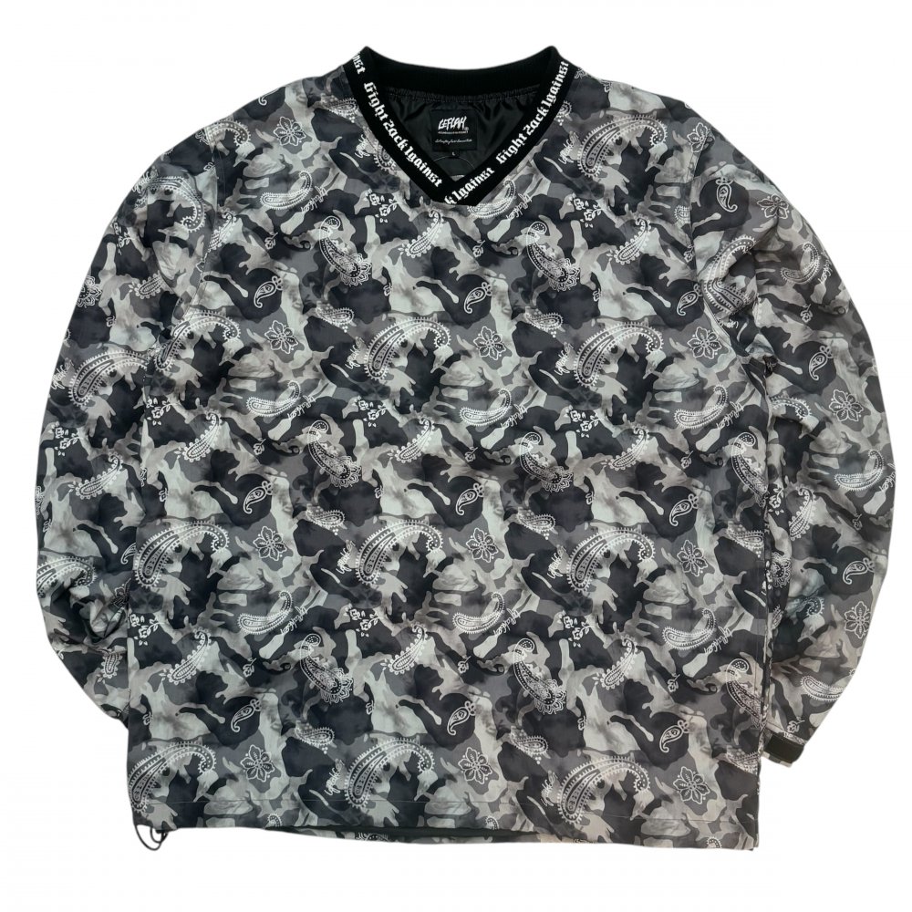 <img class='new_mark_img1' src='https://img.shop-pro.jp/img/new/icons1.gif' style='border:none;display:inline;margin:0px;padding:0px;width:auto;' />LEFLAH paisley camo pullover Jacket (BLK)