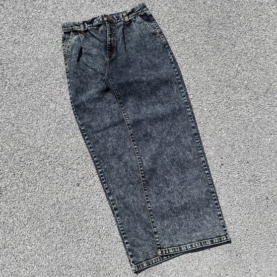 LEFLAH】 two tuck wide denim (BLU) - LEFLAH official web shop