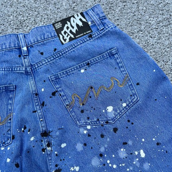 【LEFLAH】 paint color denim (SAX) - LEFLAH official web shop