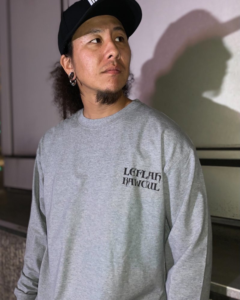 【LEFLAH】 CROW ロングT (GRY) 《12月25日以降から順次発送》 - LEFLAH official web shop