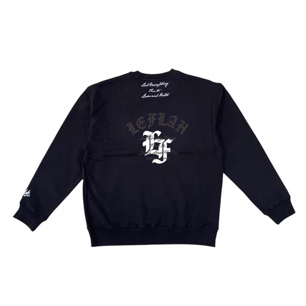 <img class='new_mark_img1' src='https://img.shop-pro.jp/img/new/icons1.gif' style='border:none;display:inline;margin:0px;padding:0px;width:auto;' />LEFLAH old-E collage sweat pullover (BLK) 1129缡ȯͽ