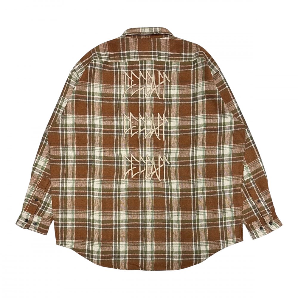 <img class='new_mark_img1' src='https://img.shop-pro.jp/img/new/icons1.gif' style='border:none;display:inline;margin:0px;padding:0px;width:auto;' />LEFLAHFADING heavy flannel shirt  (BRW)