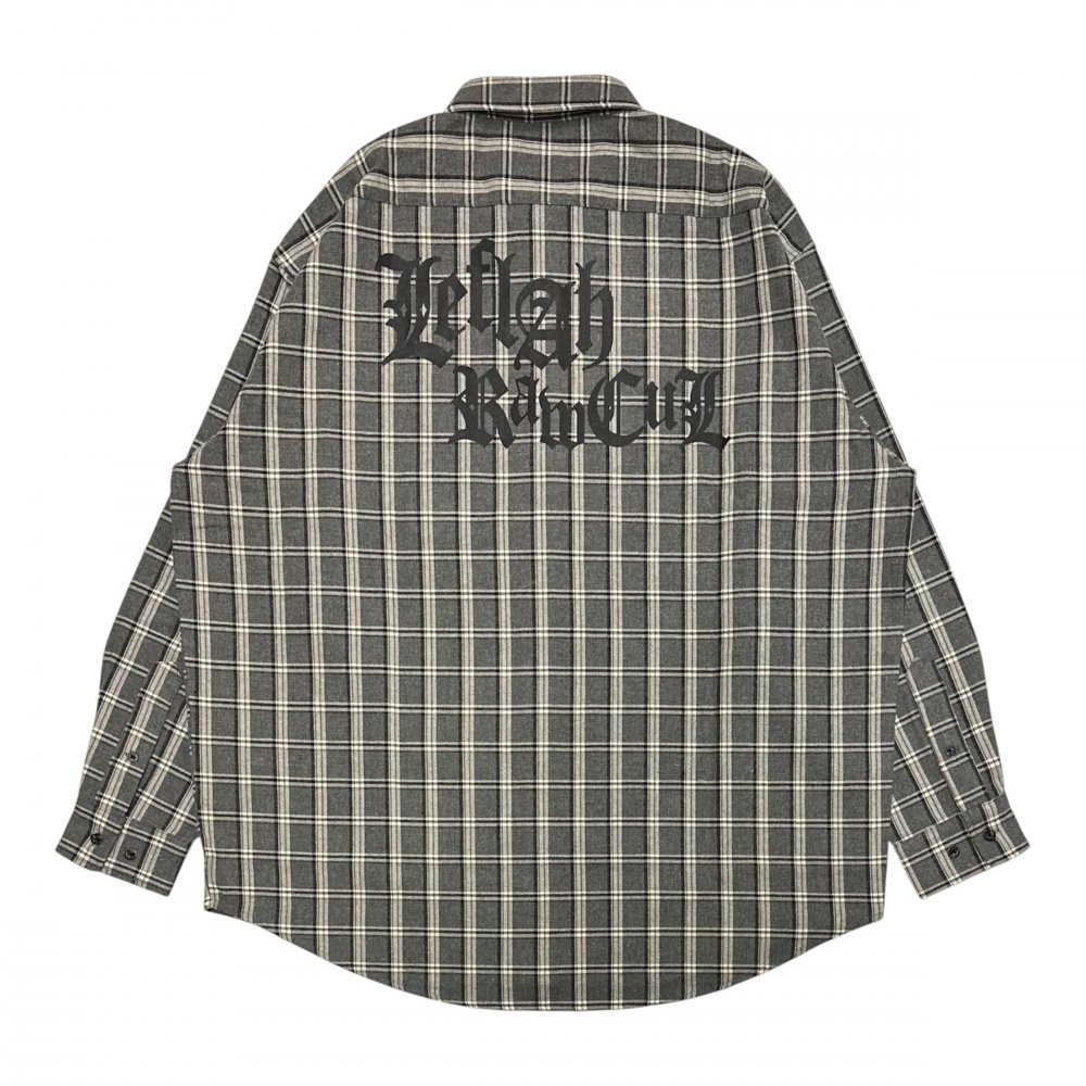 <img class='new_mark_img1' src='https://img.shop-pro.jp/img/new/icons1.gif' style='border:none;display:inline;margin:0px;padding:0px;width:auto;' />LEFLAHGOTHRAW heavy flannel shirt (GRY)