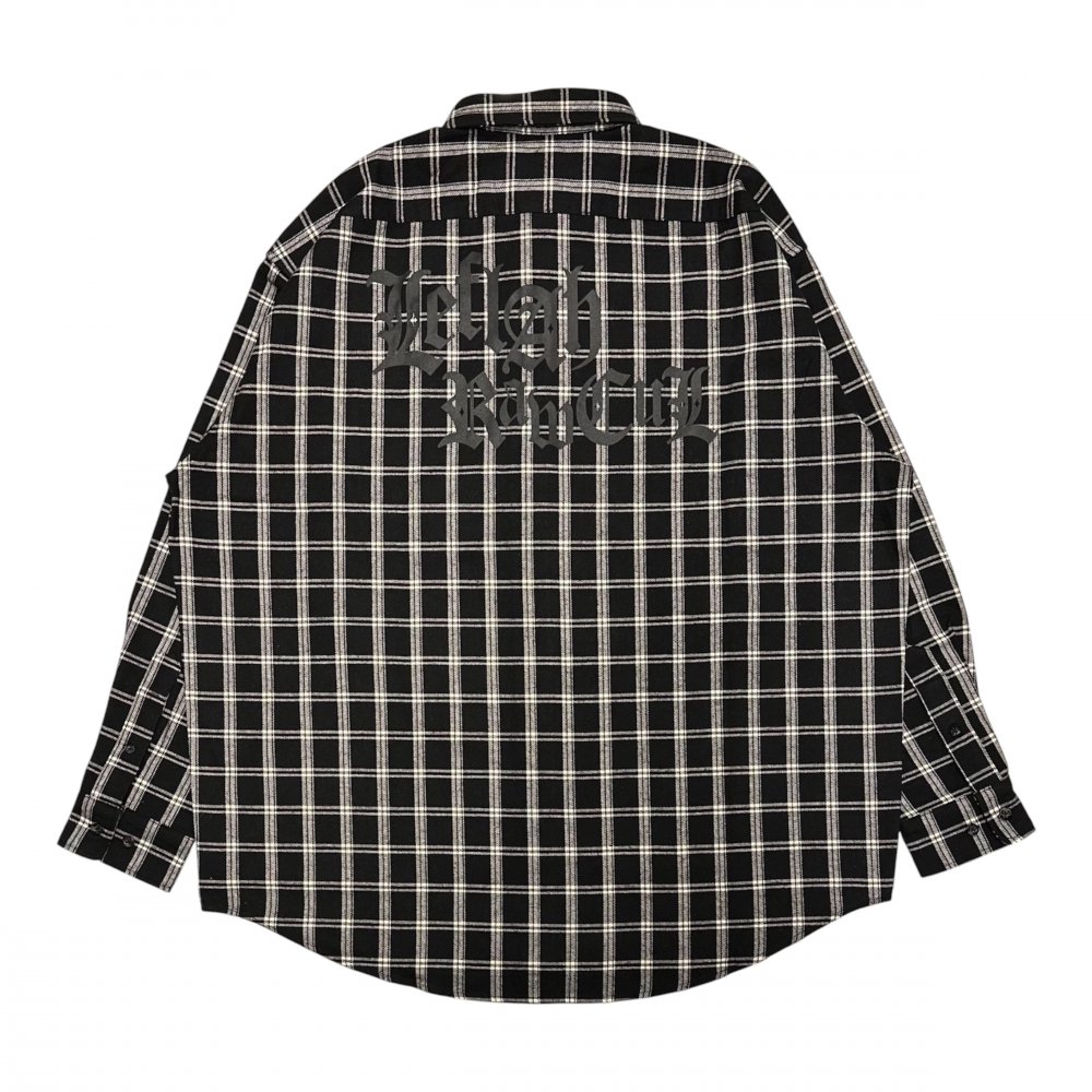 <img class='new_mark_img1' src='https://img.shop-pro.jp/img/new/icons1.gif' style='border:none;display:inline;margin:0px;padding:0px;width:auto;' />LEFLAHGOTHRAW heavy flannel shirt (BLK)