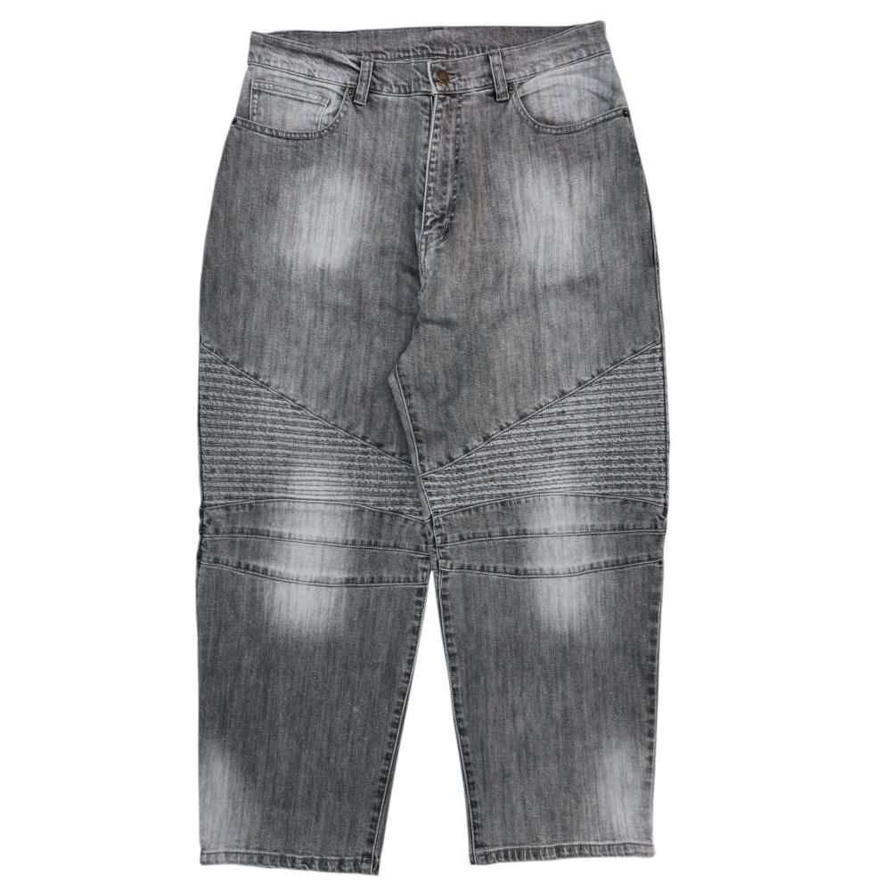LEFLAH レフラー　ユーズドウォッシュバギーデニム LEFLAH】 baggy ride denim (BLK) - LEFLAH official web shop