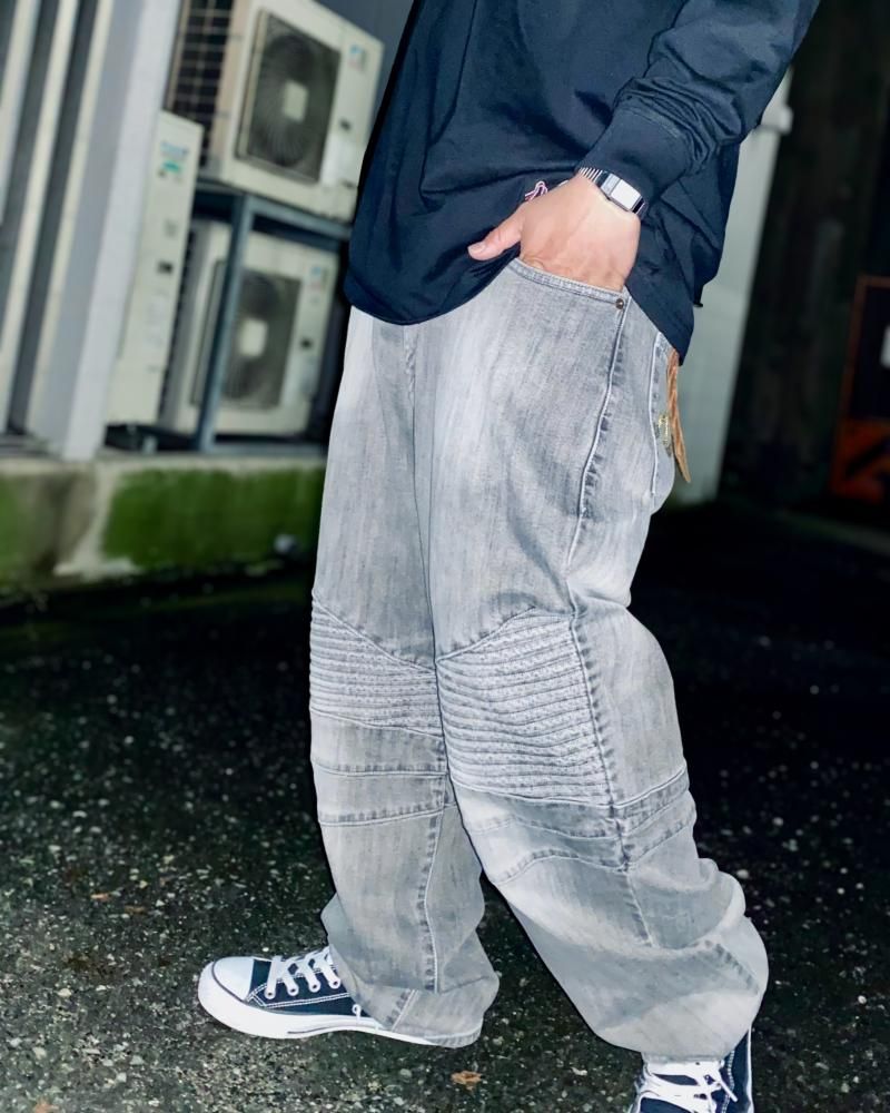 LEFLAH】 baggy ride denim (BLK) - LEFLAH official web shop