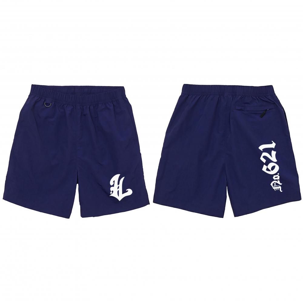 <img class='new_mark_img1' src='https://img.shop-pro.jp/img/new/icons2.gif' style='border:none;display:inline;margin:0px;padding:0px;width:auto;' />LEFLAH LOST LOGO NYLON SHORTS (NVY) 620缡ȯ